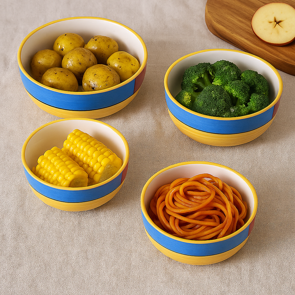Kunhar Ceramic Mixing Bowl Set – 4 Pieces (1500ml, 800ml, 600ml, 400ml), Yellow – Durable, Microwave & Dishwasher Safe – Ideal for Mixing, Serving & Storage - Image 9